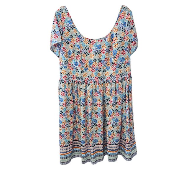 Eshakti Womens Umbrella Print Summer Vacation Resortwear Dress, Size 2X, 22W - Picture 1 of 10